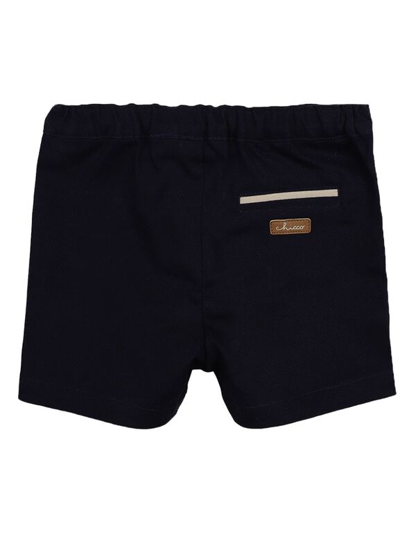 Boys Solid White & Navy Blue Shirt with Short Trouser image number 3